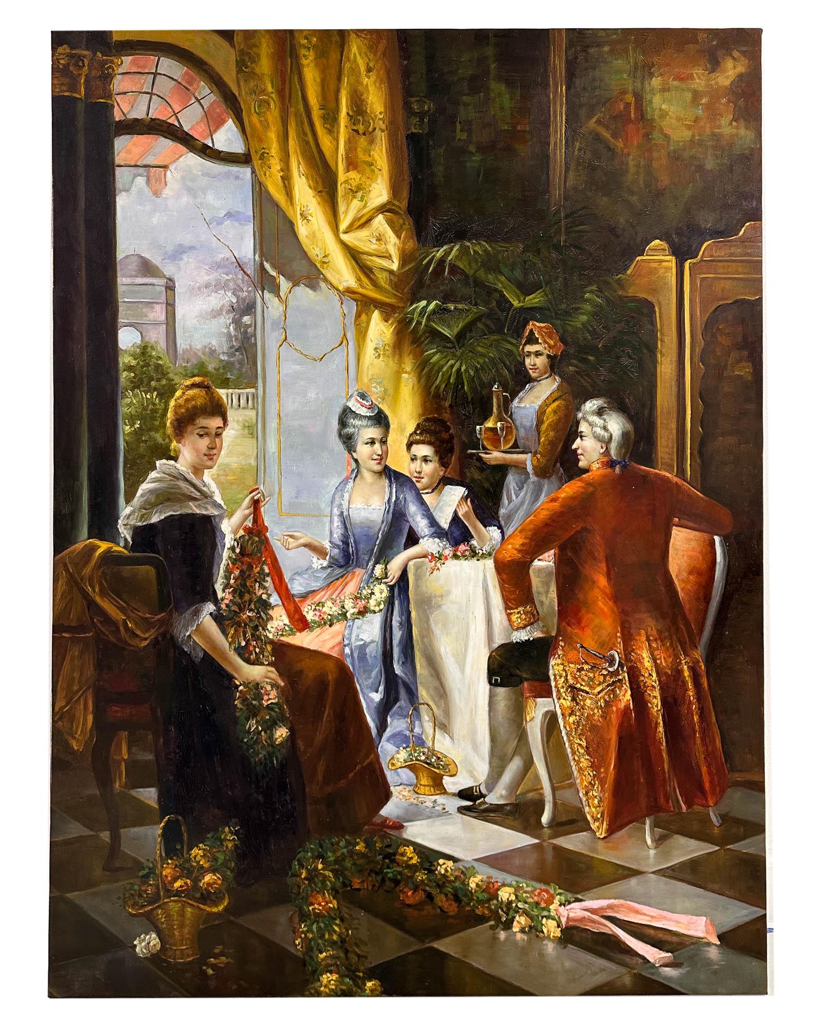 Oil Painting After Carl Herpfer Floral Scene (1 of 4)