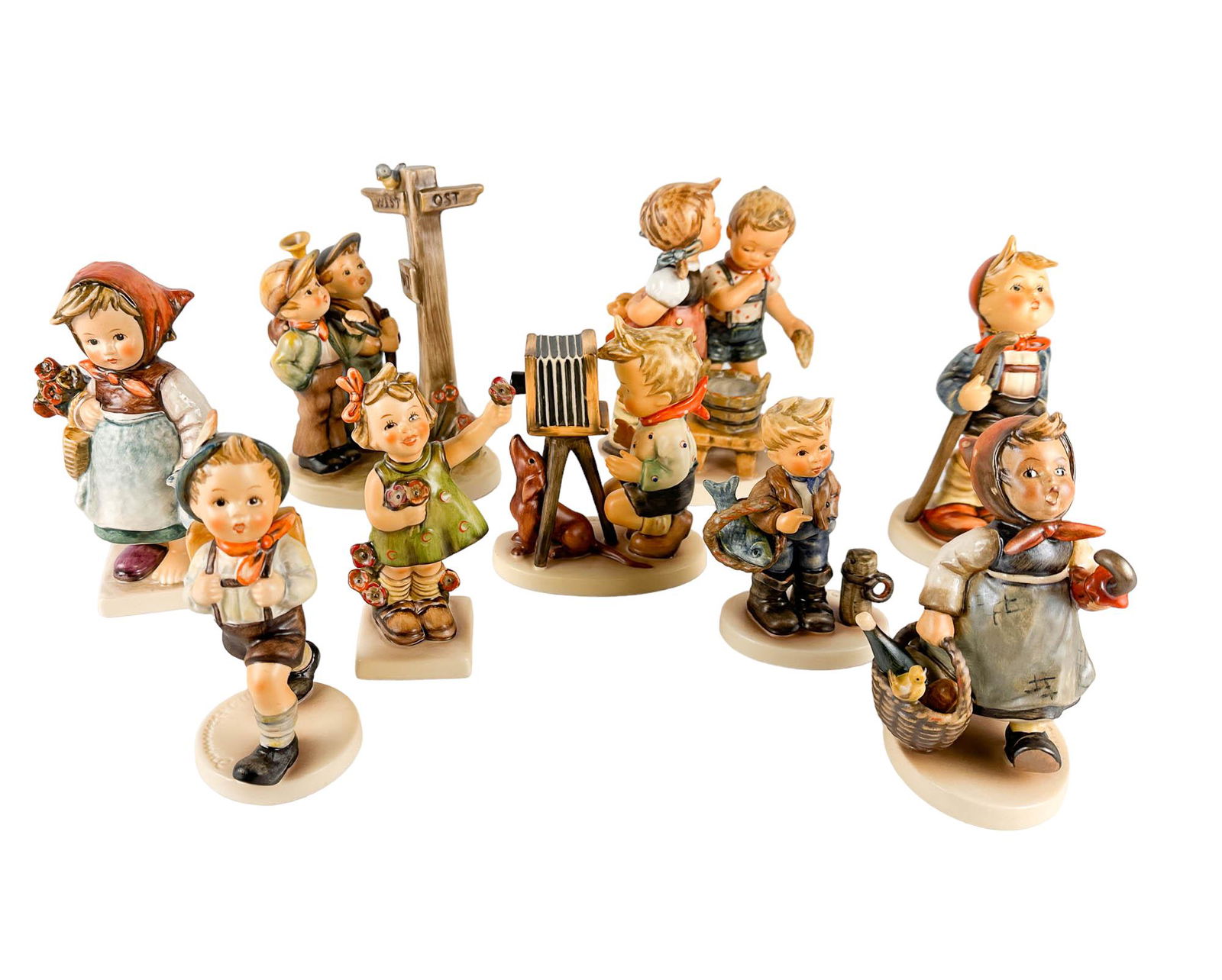 Hummel Goebel Porcelain Figurines 9 pc LOT w/ BOXES (1 of 8)