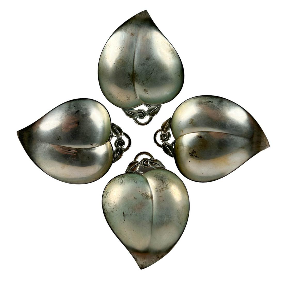 Tiffany Makers Sterling Silver Leaf Dish Tray LOT (1 of 5)