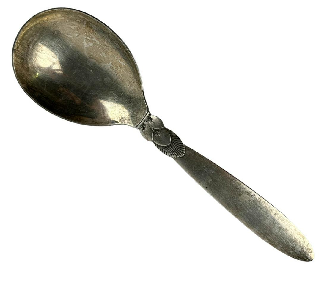 Georg Jensen Danish Sterling Cactus Serving Spoon (1 of 4)