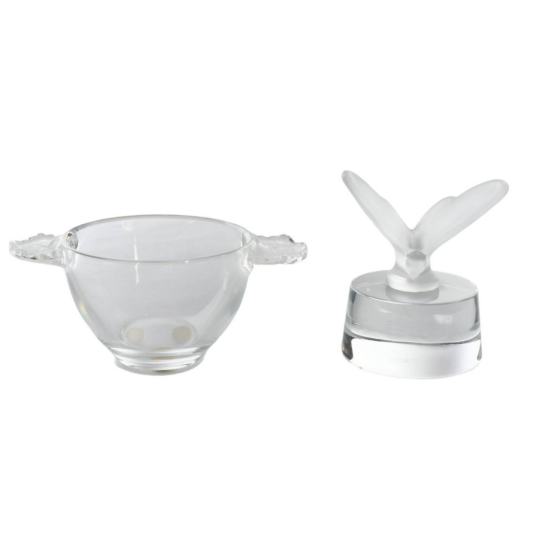 Lalique Baccarat Crystal Paperweight Dish Bowl LOT (1 of 5)