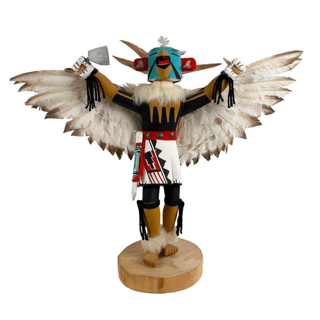 American Indian Eagle Dancer Wooden Kachina Doll (1 of 7)