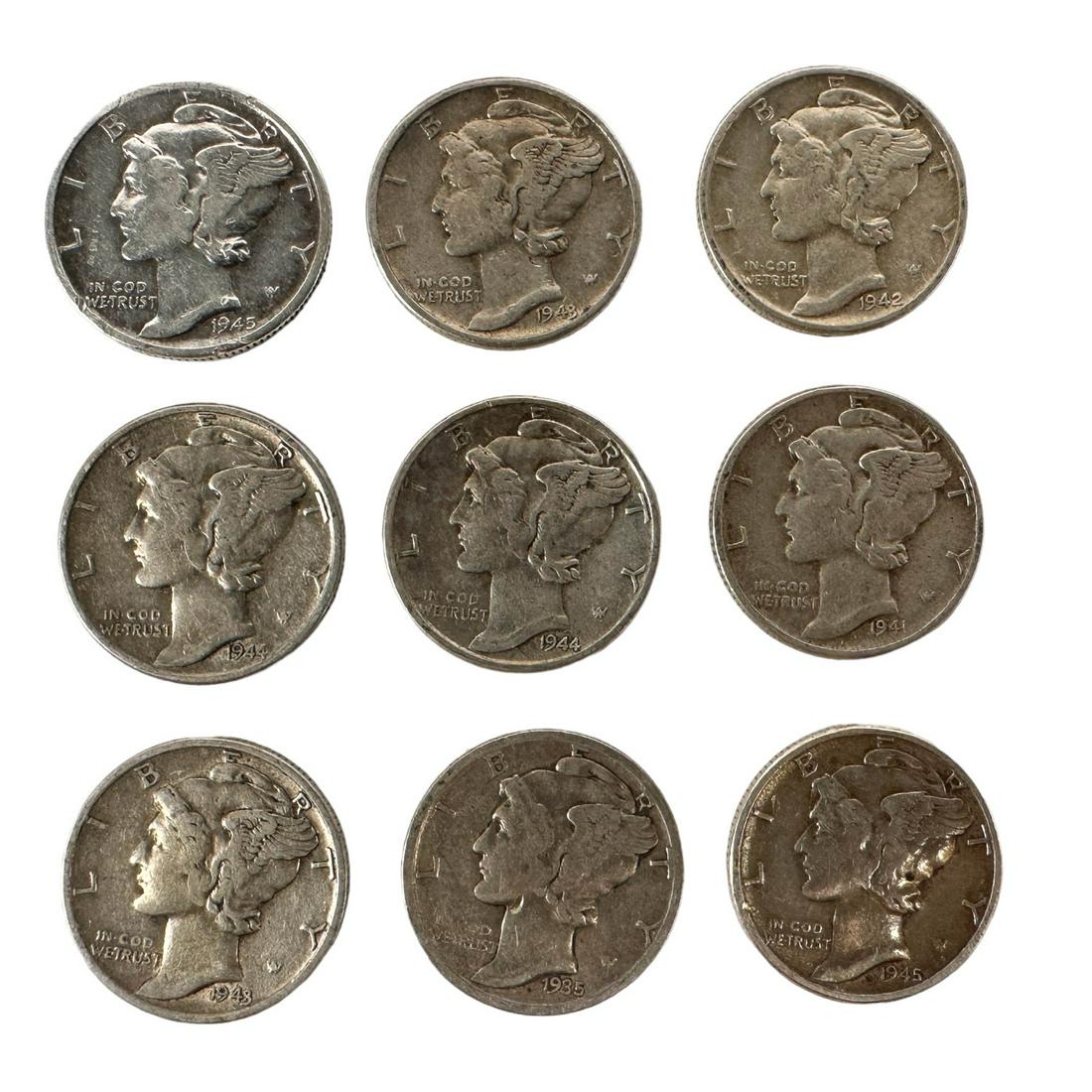Estate Collection US Coin Currency Mercury Dimes (1 of 3)