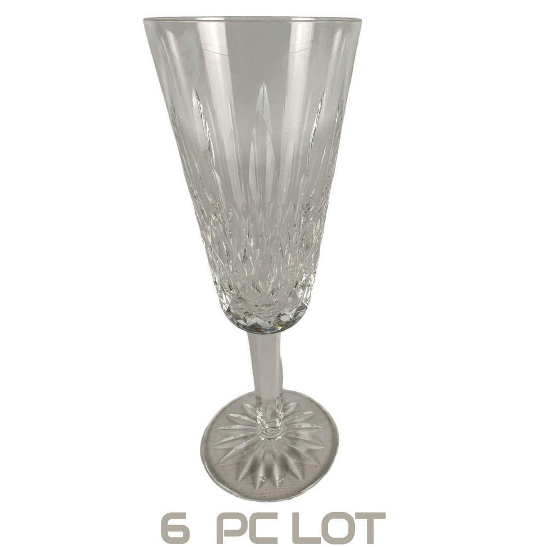 Waterford Crystal Lismore Champagne Glass 6pc LOT (1 of 3)