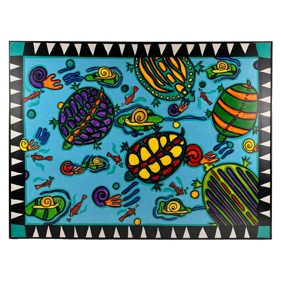 Garry Albritton Whimsical Sea Life Oil Painting Auction