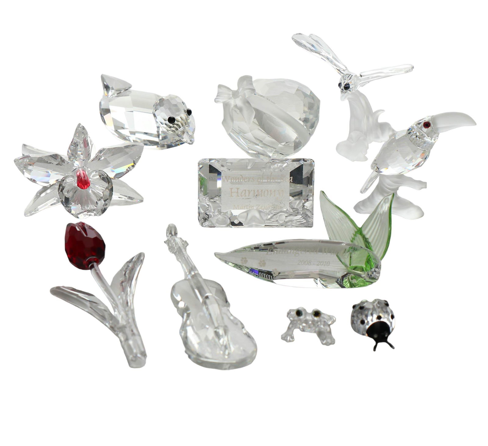 Swarovski Crystal Toucan Duck Moth Figurine LOT (1 of 7)