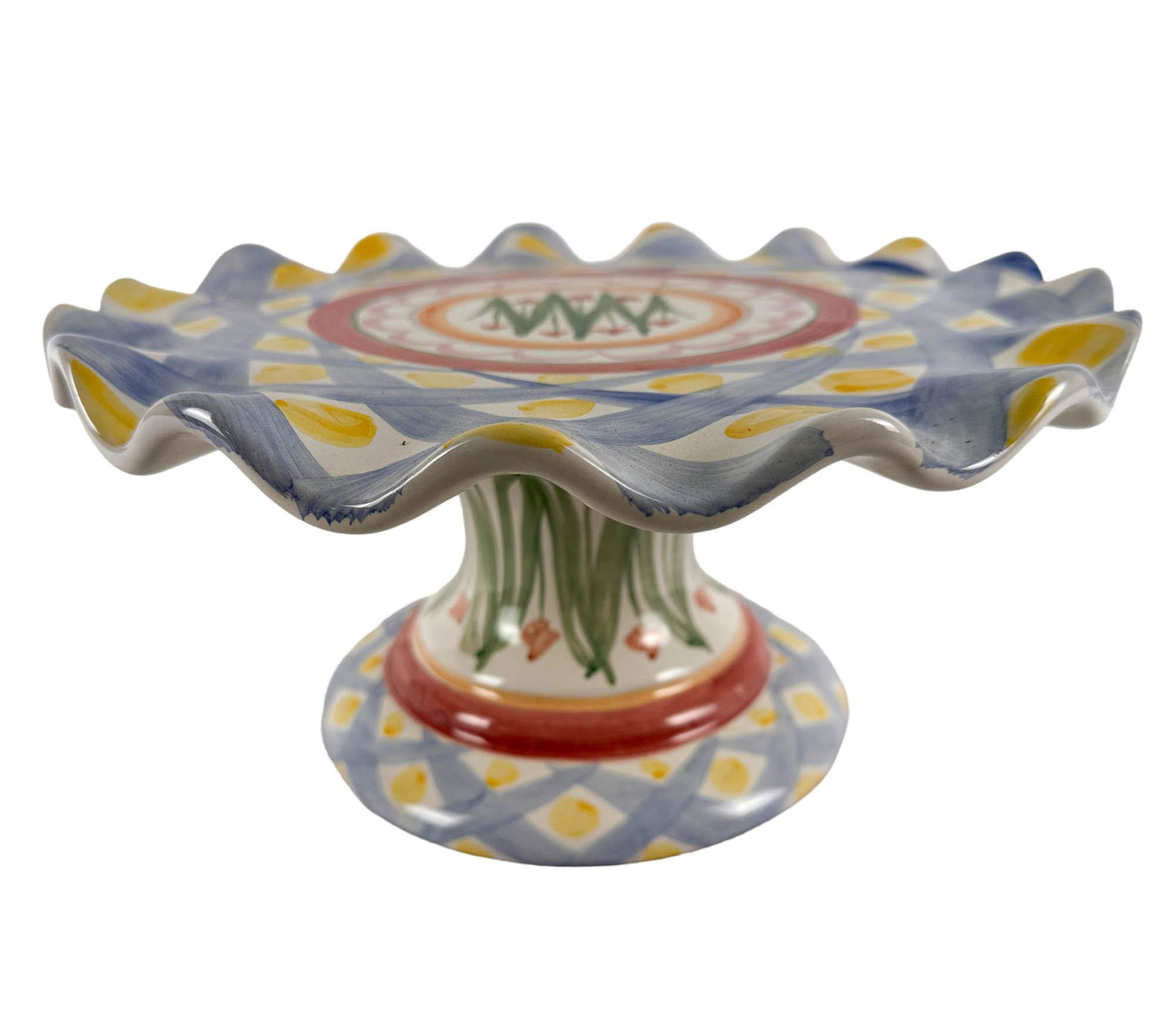MacKenzie Childs Cayuga Art Pottery Cake Pie Plate (1 of 6)