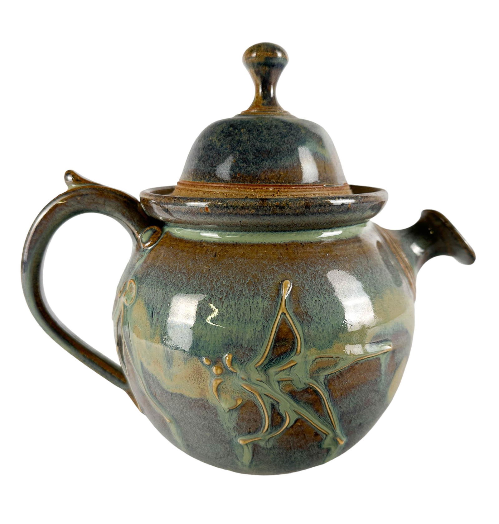 Studio Crafted Stoneware Art Pottery Signed Teapot (1 of 6)