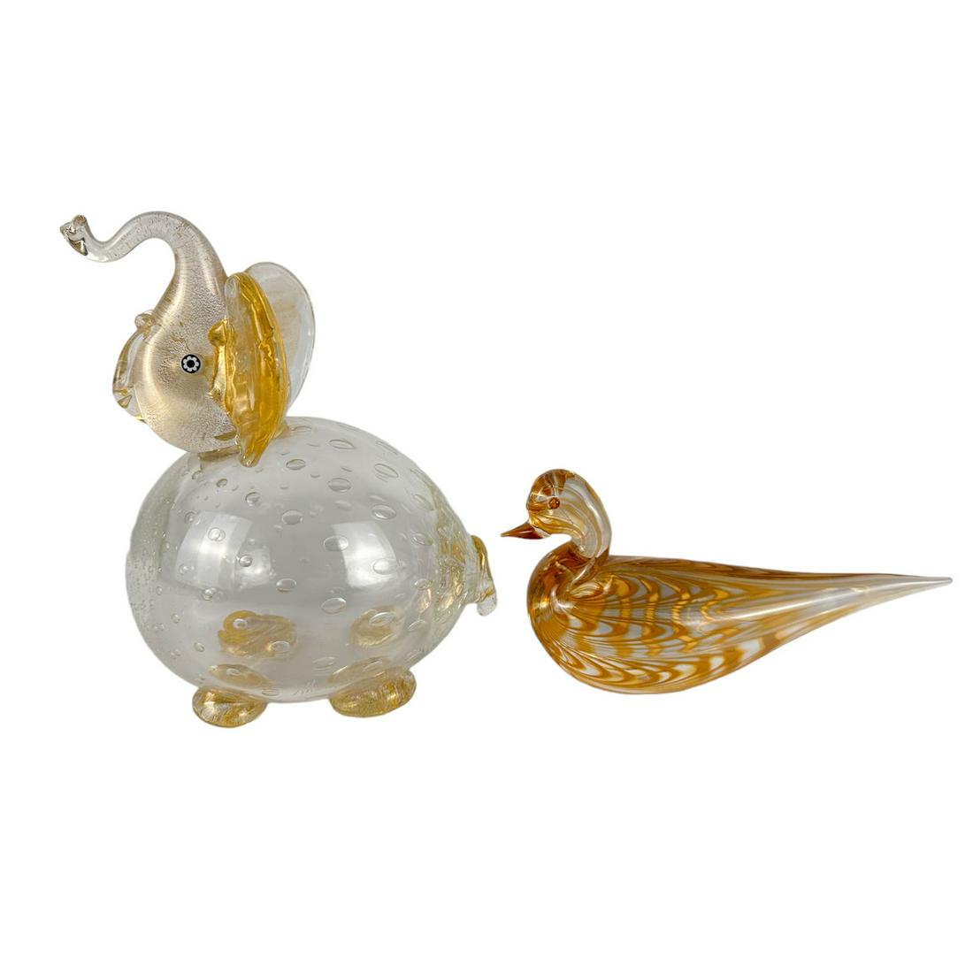 Murano Cenedese Art Glass Bird Elephant Sculpture (1 of 7)