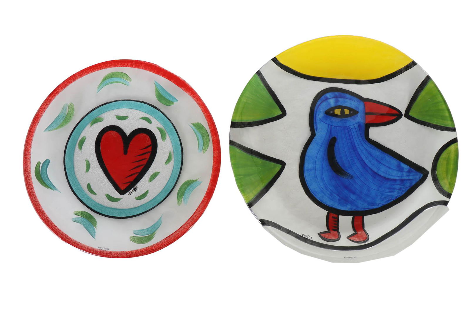 Kosta Boda Crystal Bird & Hearts Glass Platter (1 of 6)