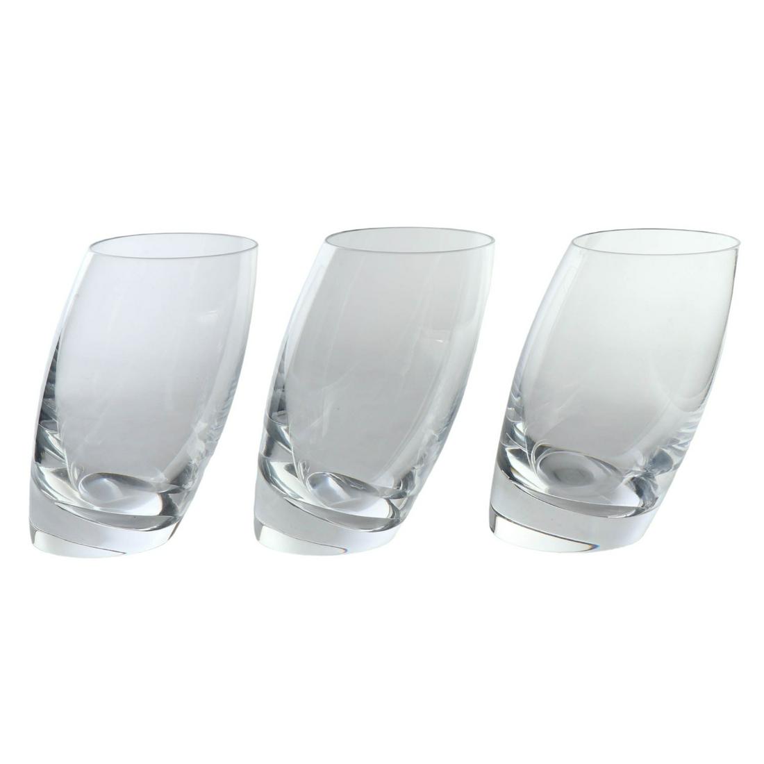 Nambe Crystal Tilt Bar Barware Highball Glass Lot Auction