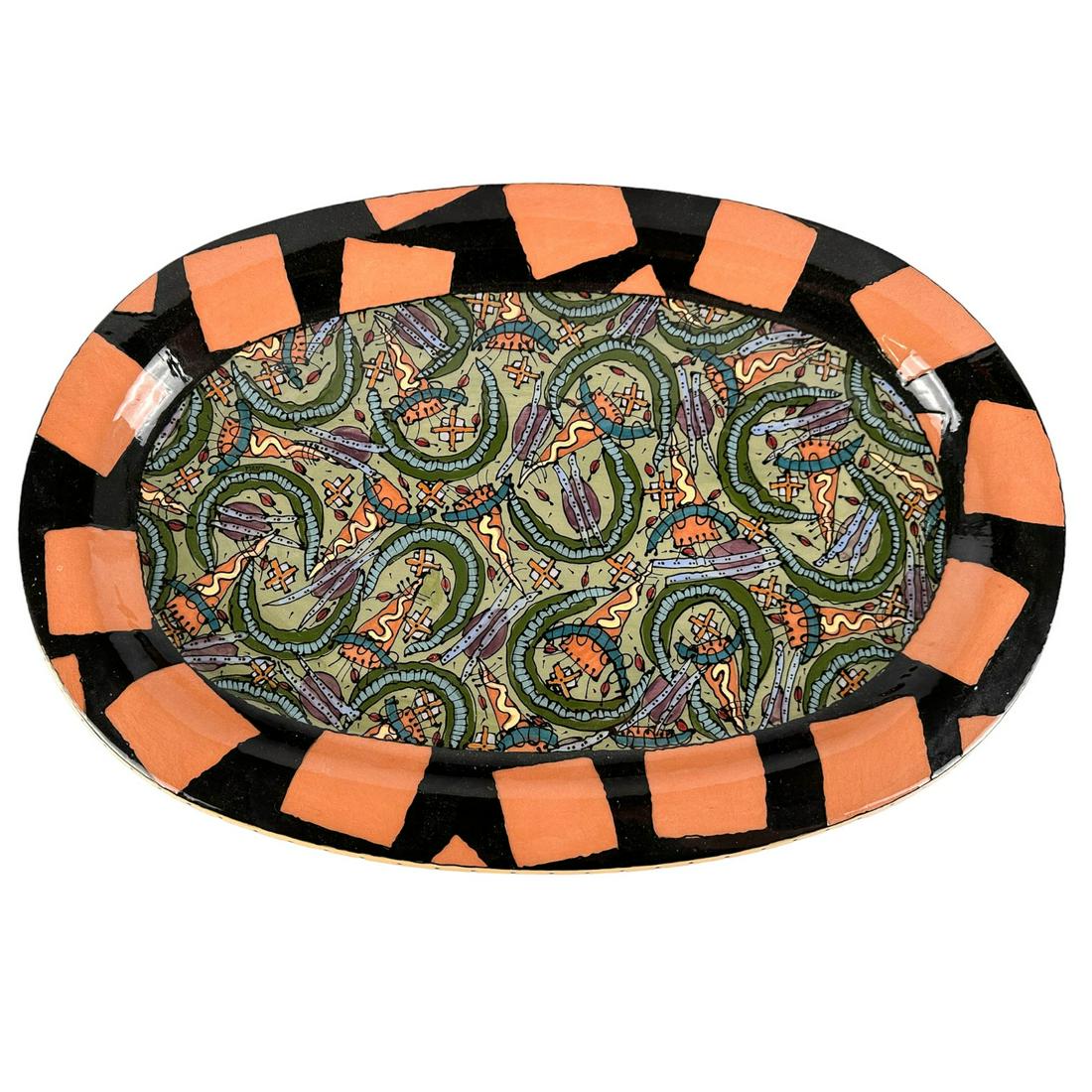 Gerard Stowell Studio Pottery Oval Serving Platter (1 of 7)
