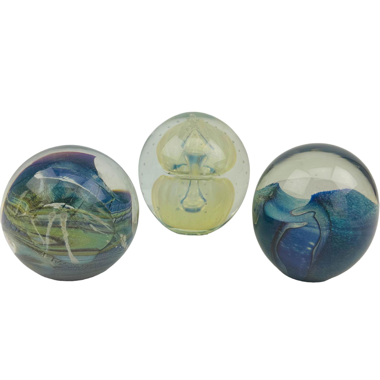 Eickholt Studio Art Glass Signed Desk Paperweights (1 of 5)