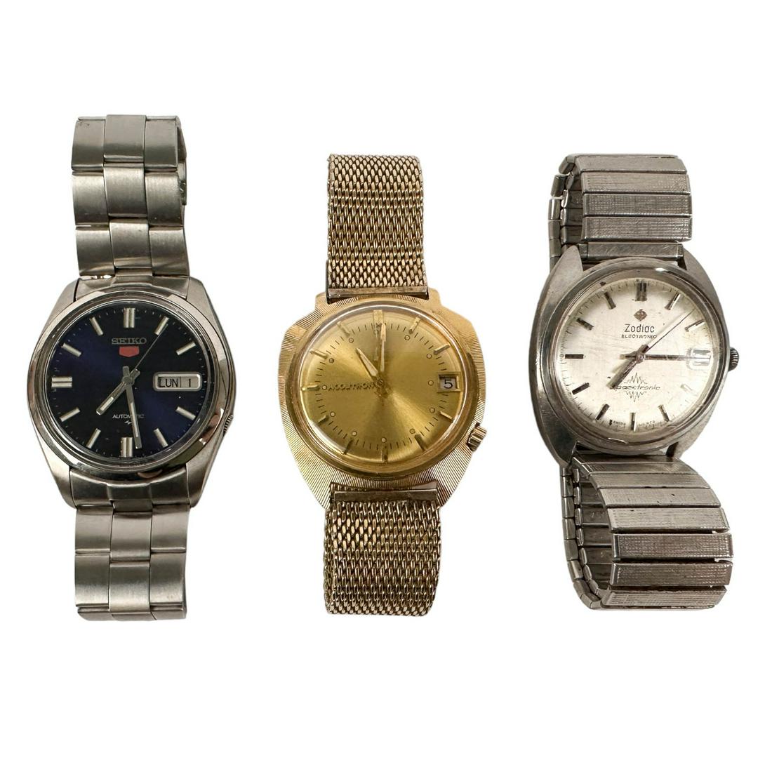 Seiko Automatic Accutron Zodiac Mens Watch 3pc LOT (1 of 3)