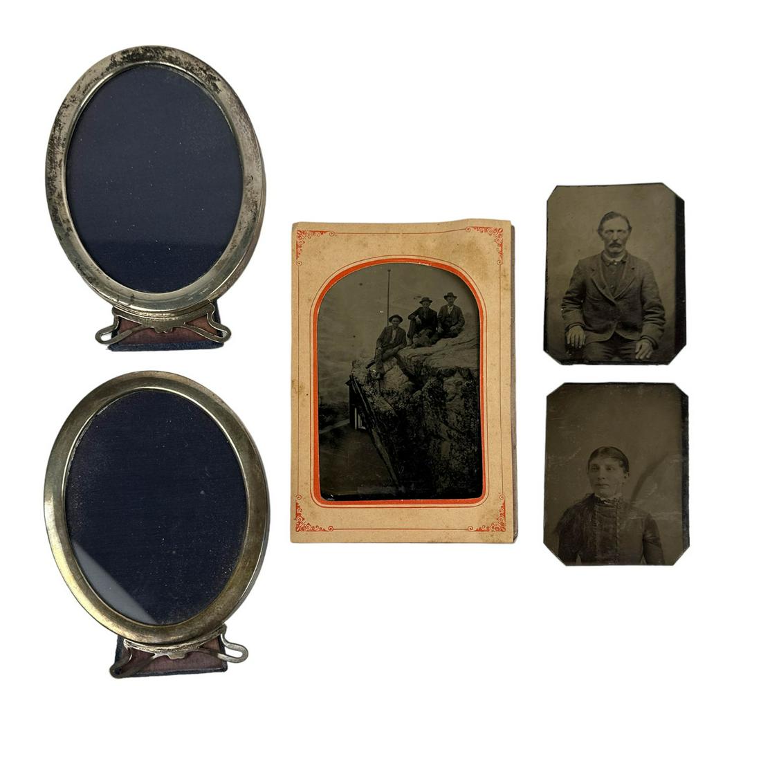 Birks Sterling Photograph Frame & Ambrotype LOT (1 of 2)