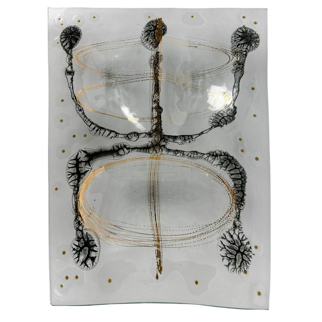 Higgins Mid Century Fused Art Glass Divided Dish (1 of 5)