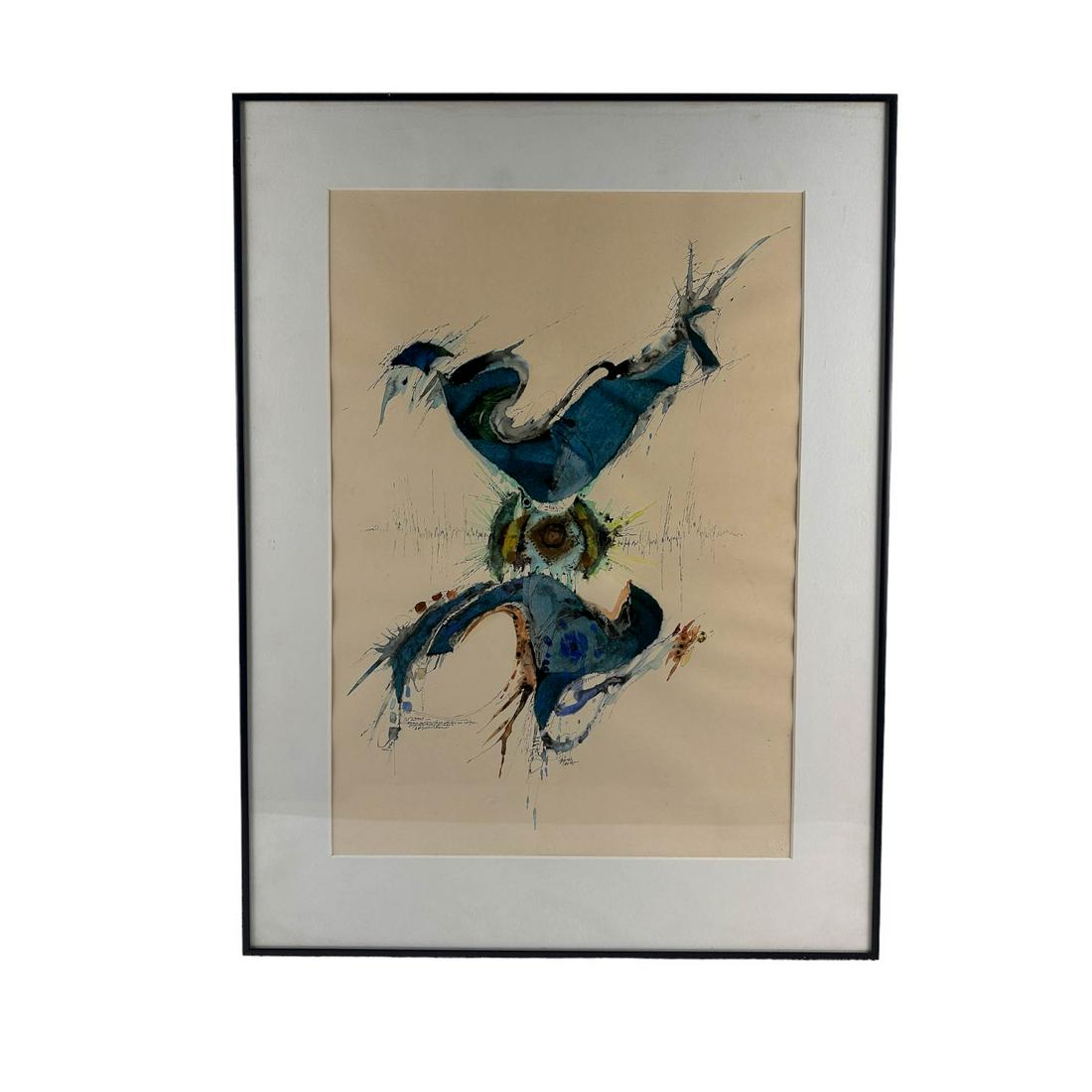 Abstract Composition Mixed Media Painting SIGNED (1 of 7)