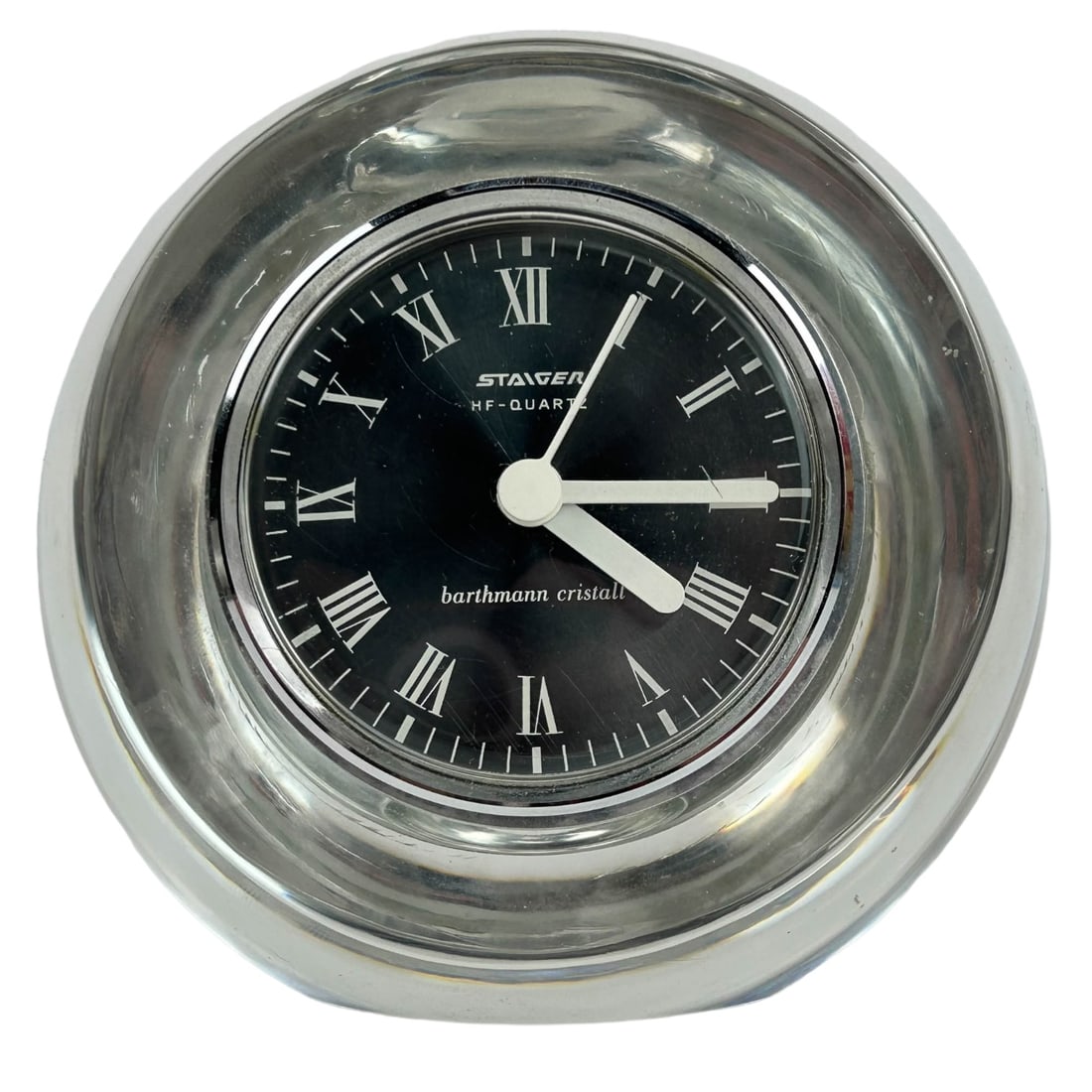 Satiger Barthmann Crystal Art Glass Quartz Clock (1 of 4)