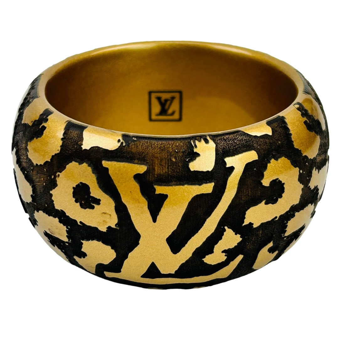 Louis Vuitton Etched Lucite Wide Bangle Bracelet (1 of 2)