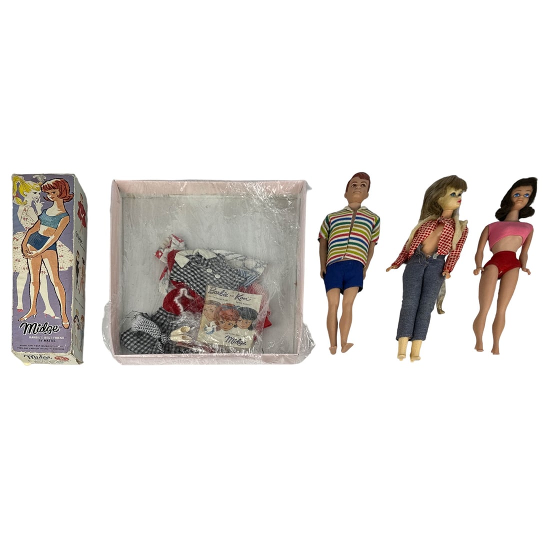 Barbie Ken & Midge Mattel 1960's Toy Doll 4pc LOT (1 of 5)