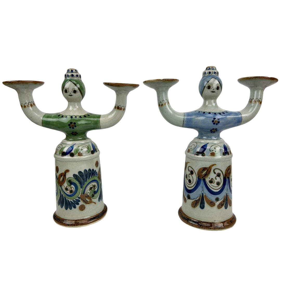 Ken Edwards Art Pottery Figural Candleholder PAIR (1 of 7)