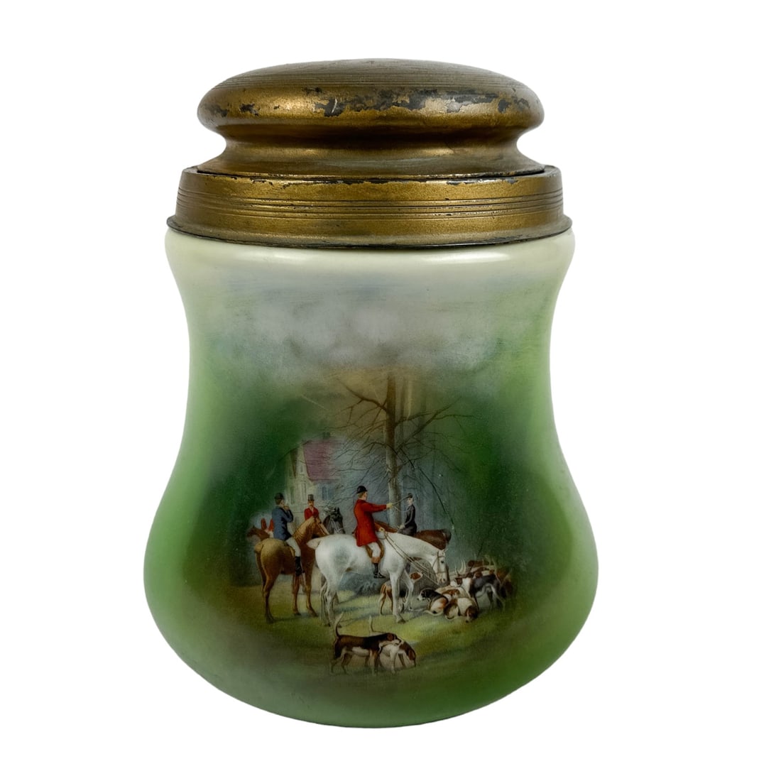 Schwarzburg Hunting Scene Porcelain Biscuit Barrel (1 of 6)