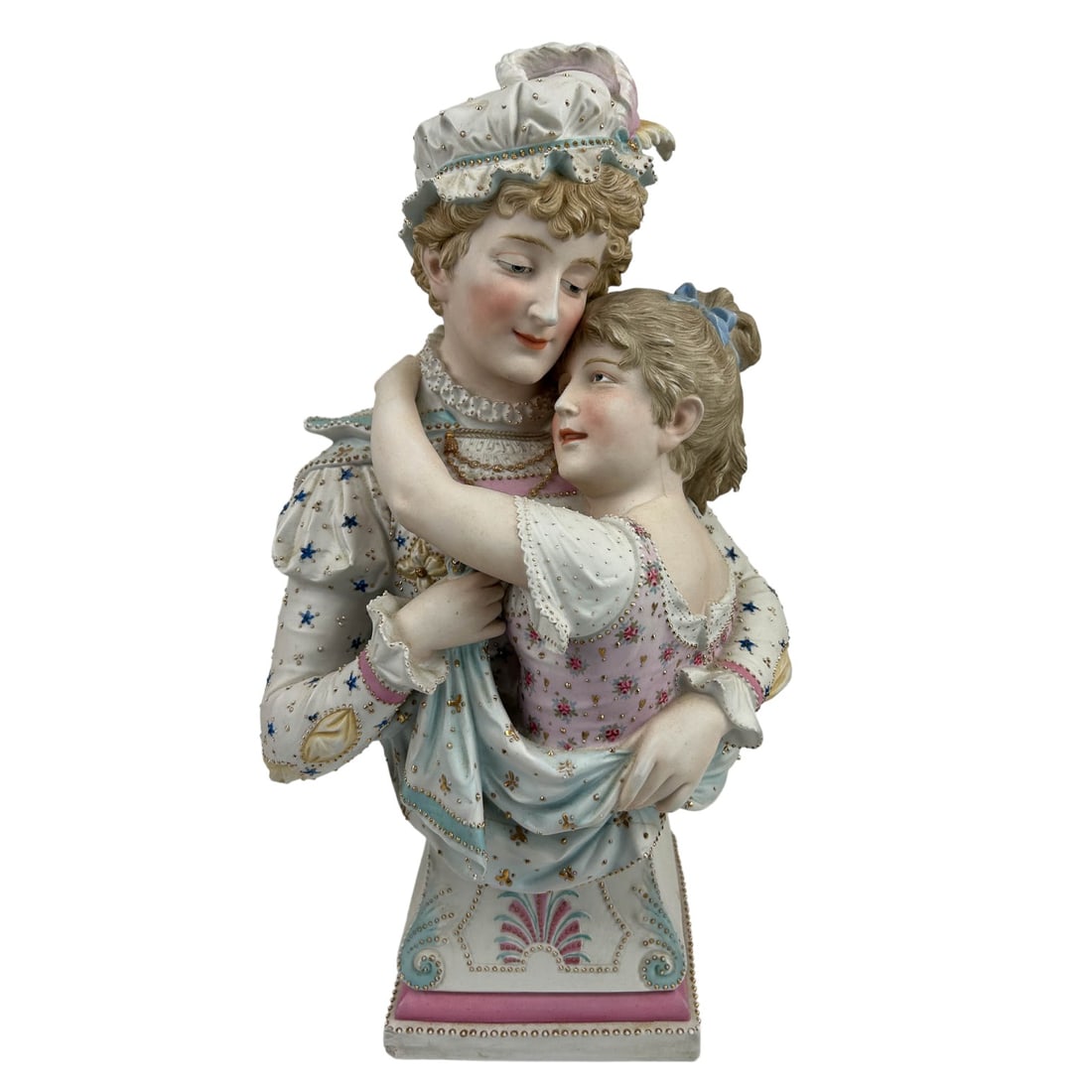 Antique Bisque Mother & Child Porcelain Sculpture (1 of 5)