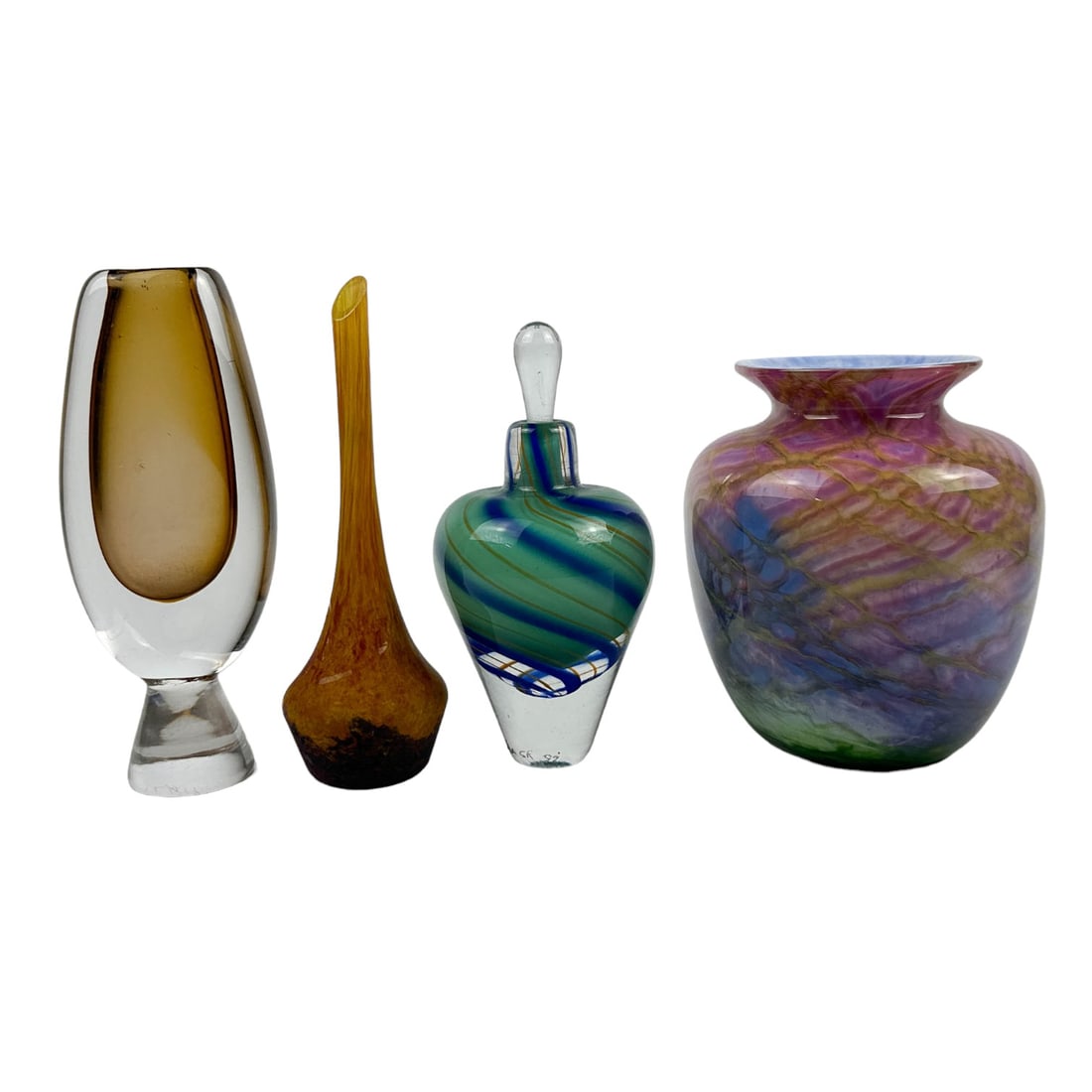Nourot Kosta Boda Art Glass Vase Scent Bottle LOT (1 of 4)