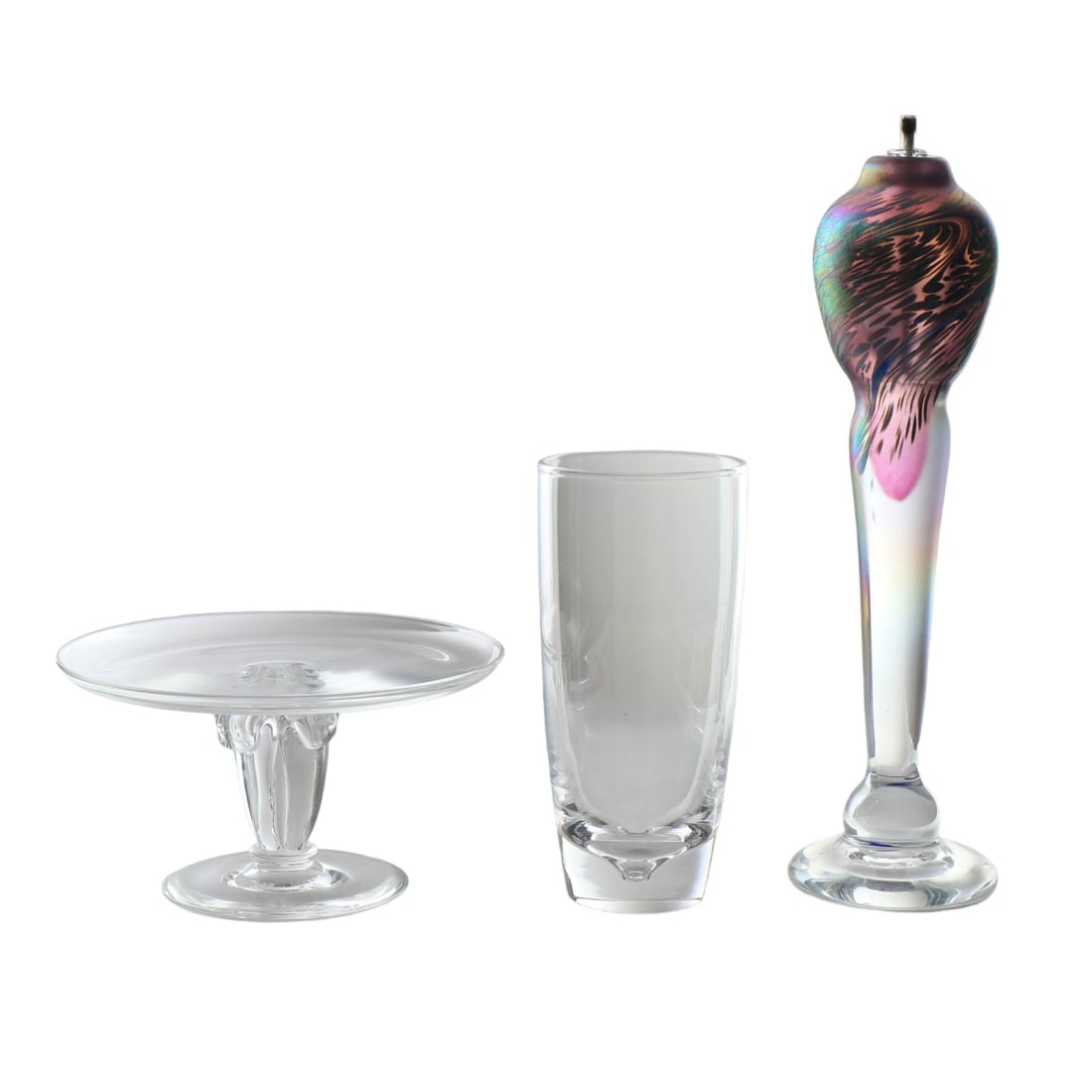 Steuben Crystal Compote Tumbler & Maytum Oil Lamp (1 of 4)