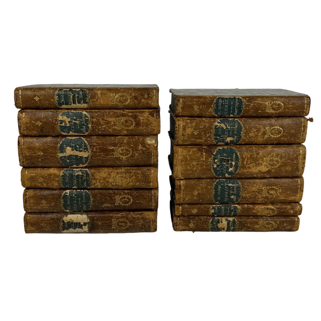 Antique German New Old Testament 12 Volumes Bibles (1 of 3)