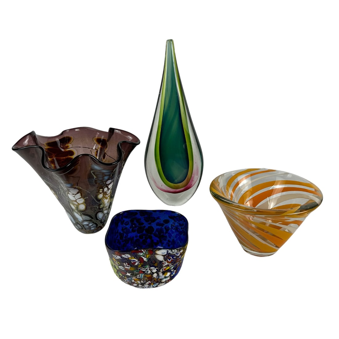 Vintage Murano Studio 4pc Art Glass ESTATE LOT (1 of 5)