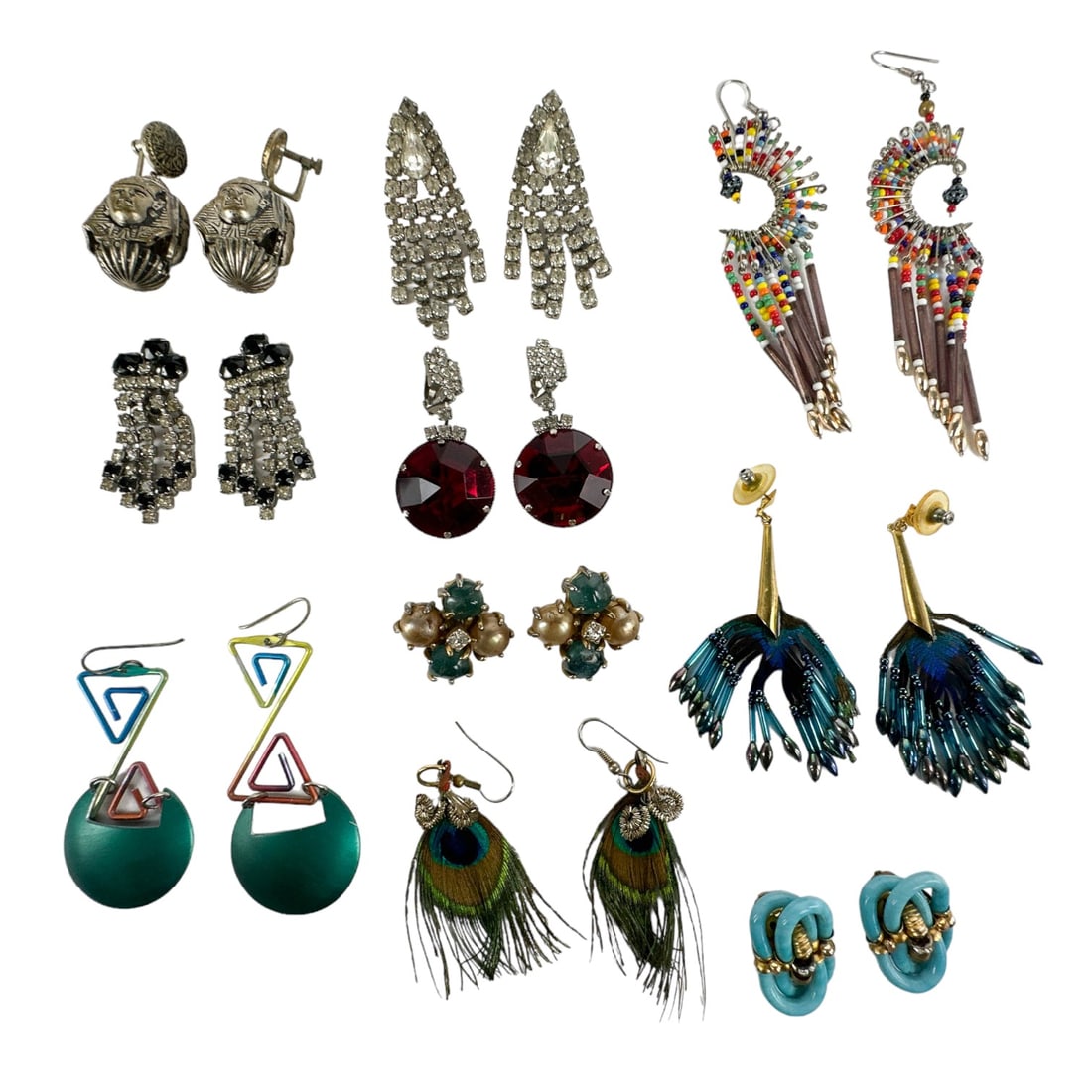 Estate Collection Costume Jewelry Earring 10pc LOT (1 of 3)
