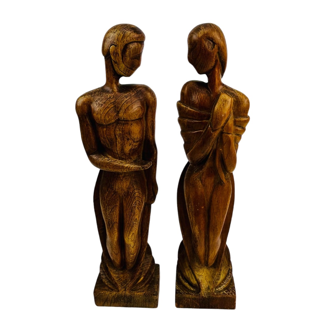 Edward Stasack Carved Wood Male & Female Sculpture (1 of 5)