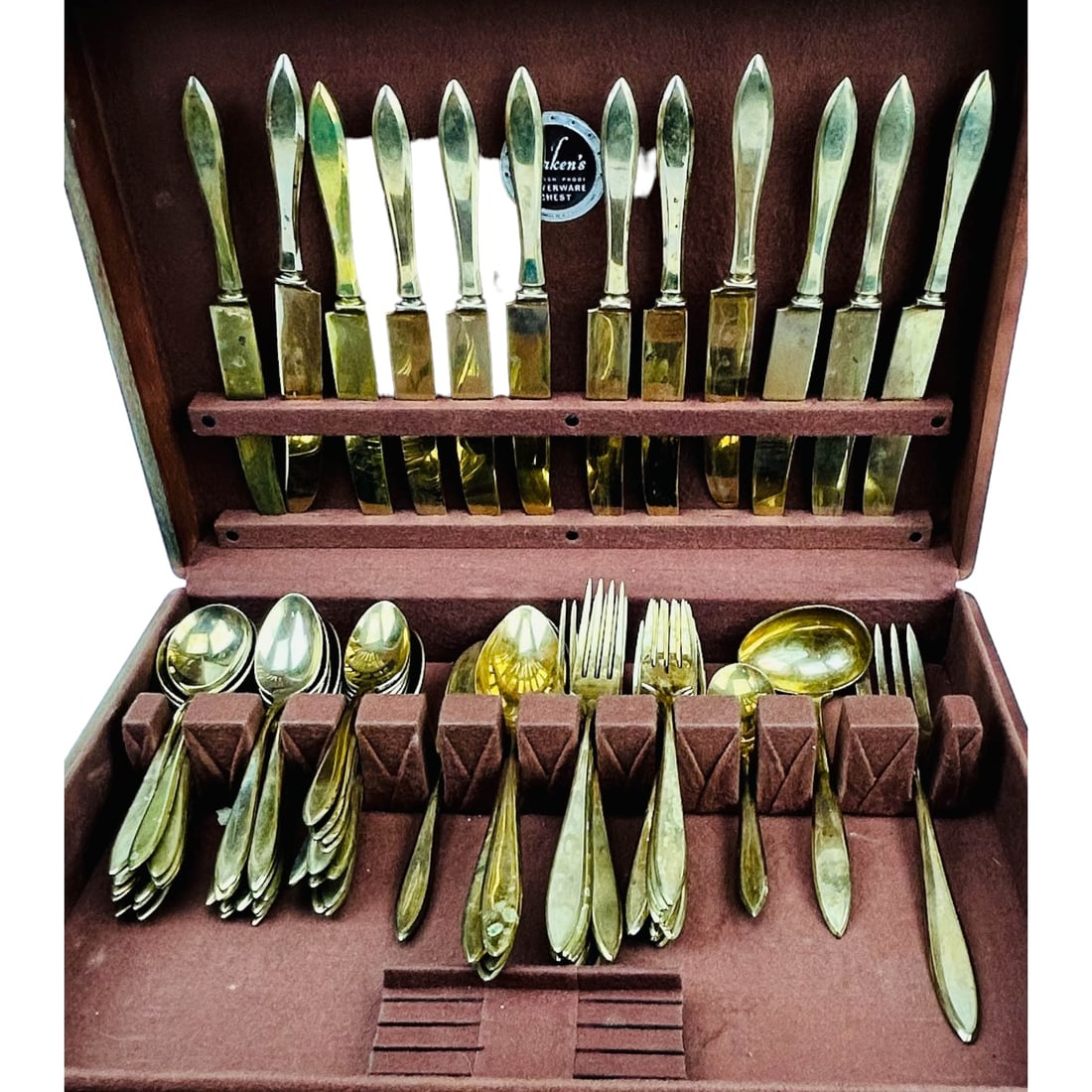 Dirilyte Dirigold Regal Gilt Bronze 78pc Flatware (1 of 7)
