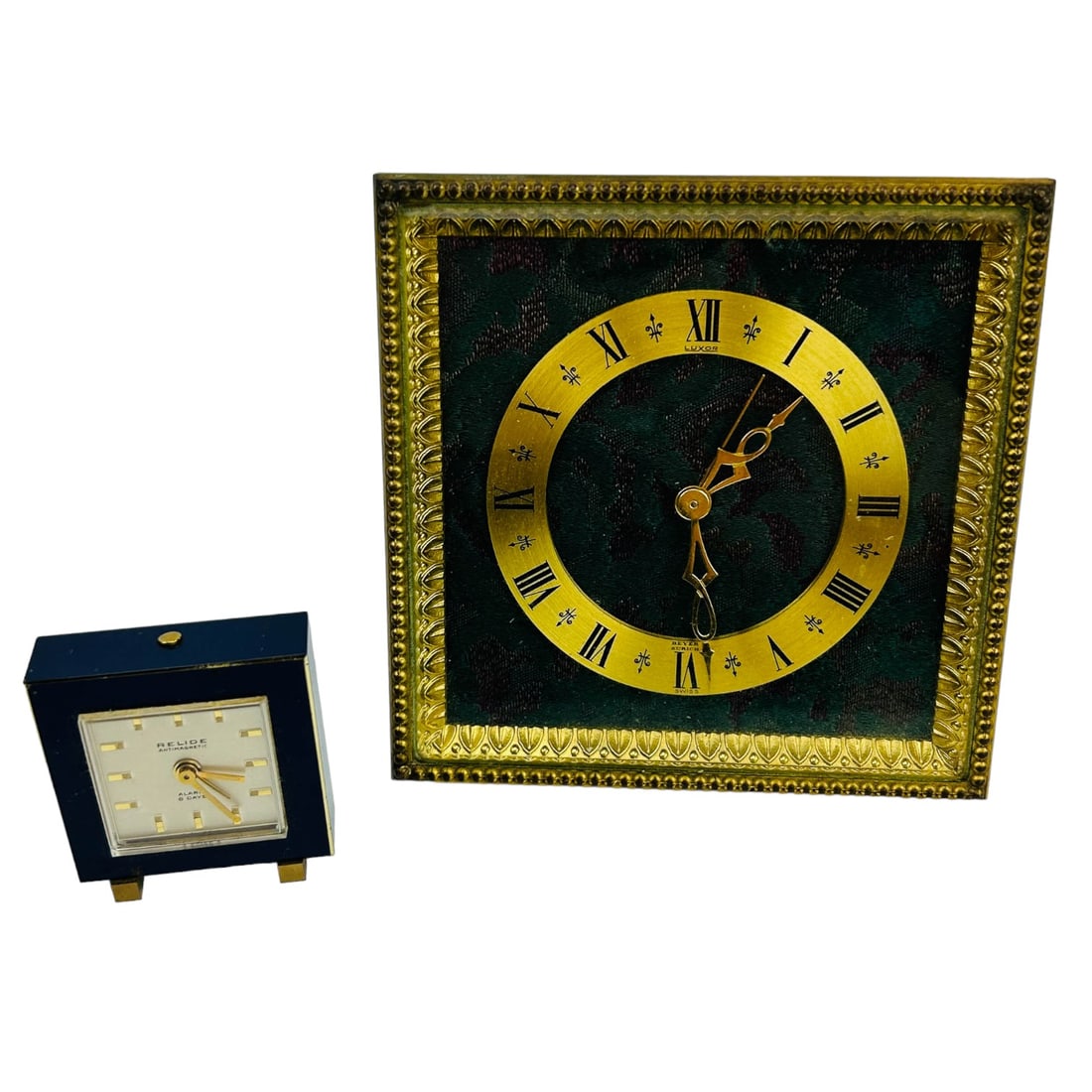 Relide & Luxor Beyer Shelf Mantle Desk Clock 2pc (1 of 7)