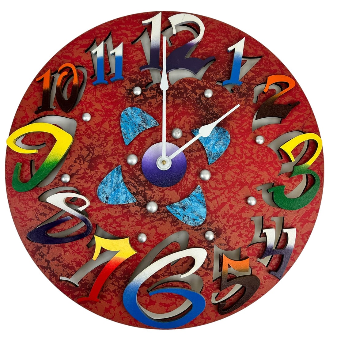 David Scherer Mixed Media Studio Wall Time Clock (1 of 5)