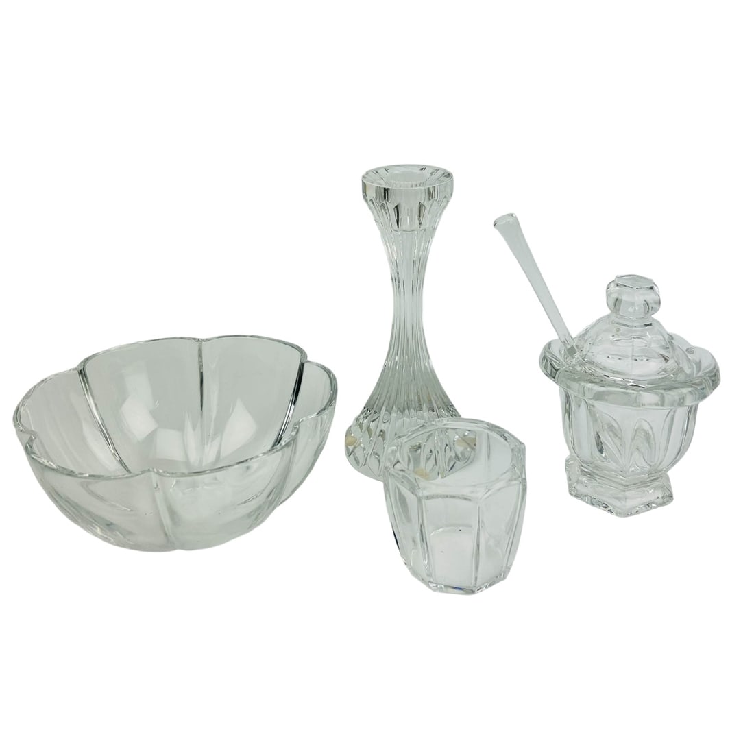 Baccarat Crystal Bowl Mustard Jar candle holder LOT (1 of 7)