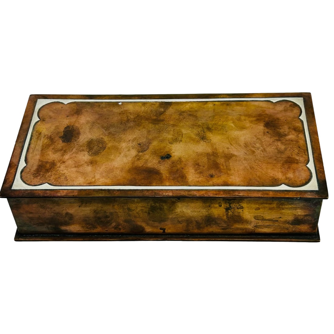 Silvercrest Sterling Silver on Bronze Trinket Box (1 of 4)