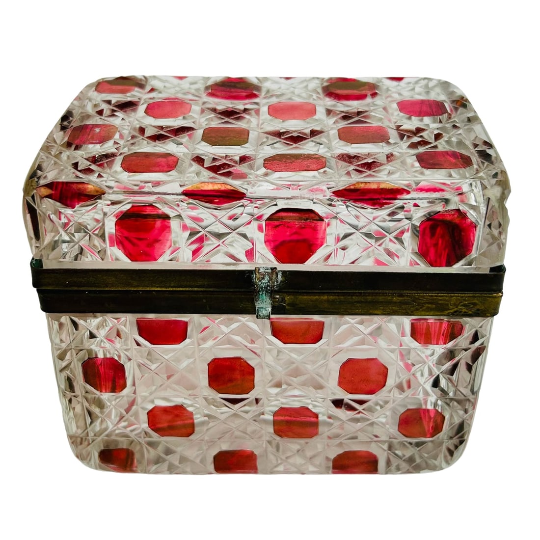 American Brilliant Period ABP Cut Glass Casket Box (1 of 4)