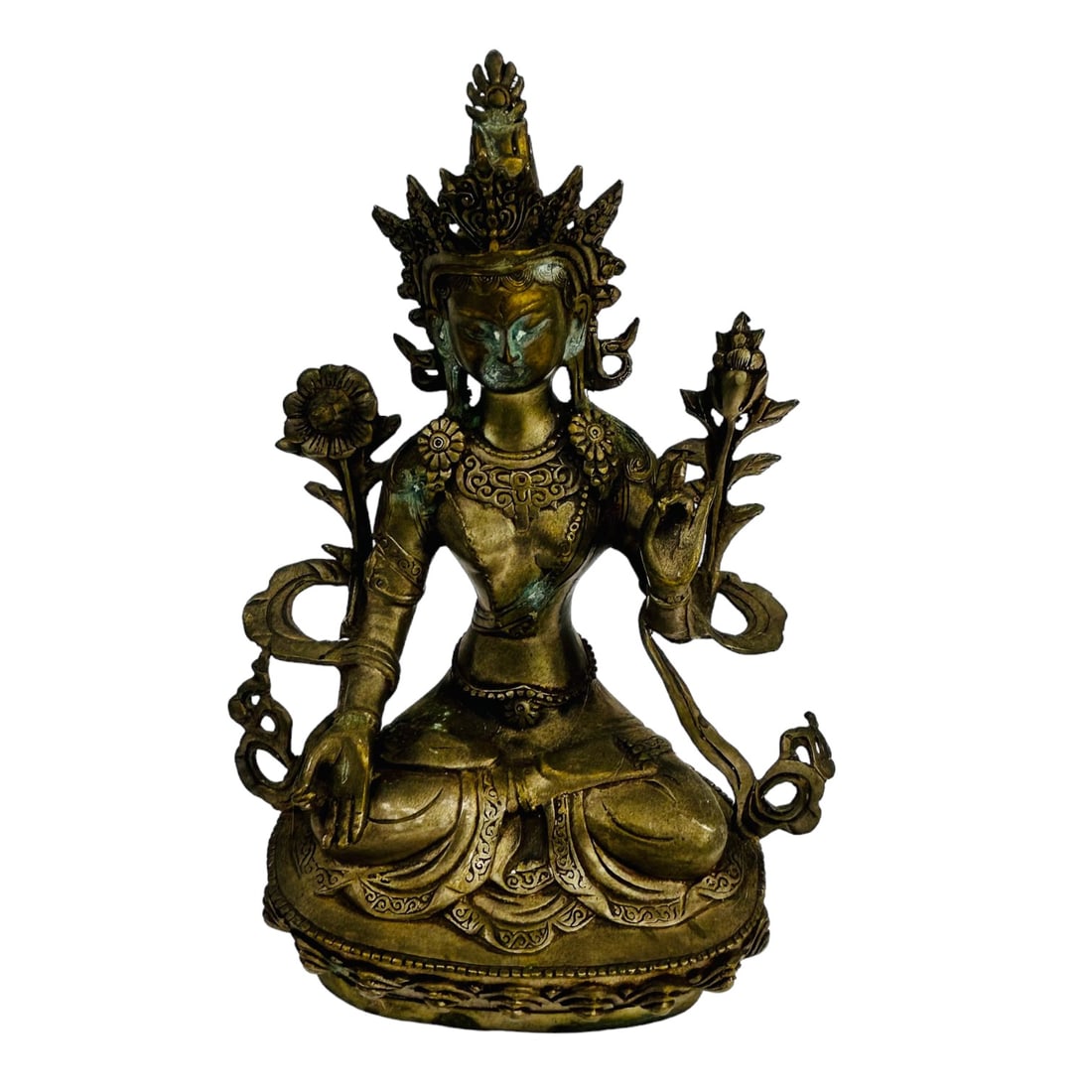 Tibetan Bronze Buddha Kwan Yin Deity God Sculpture (1 of 4)
