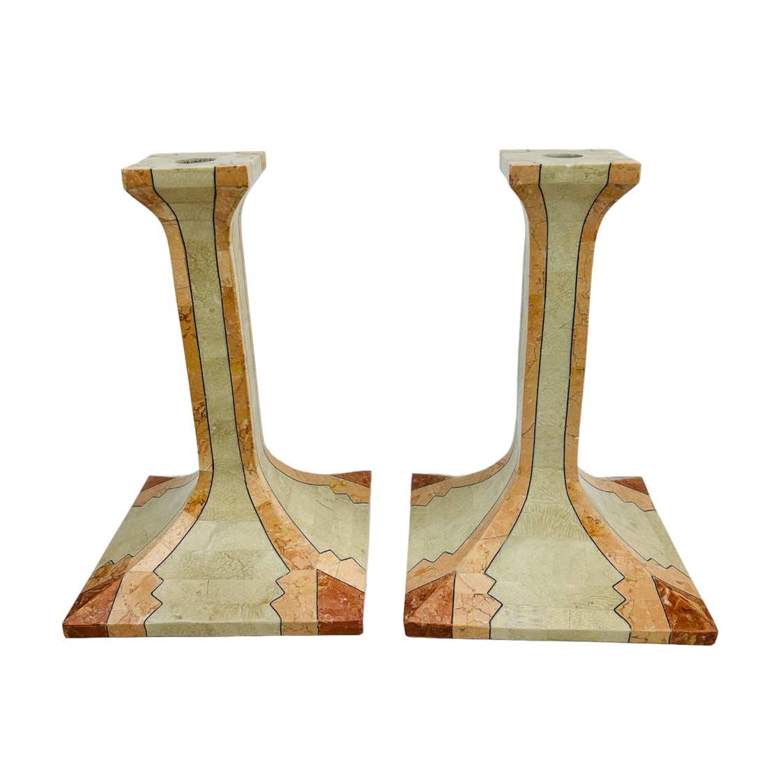 Pair Dara International Accessories Candleholders: Pair of interior home decor shelf mantle candlestick candleholders by Dara Inc. ~ a leading distributor of full range of high quality accessories, arts and crafts products and decorative objects. Foun