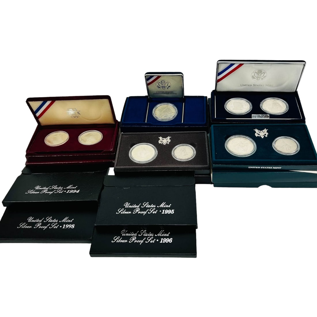 United States US Proof Set & Silver Dollar 9pc LOT (1 of 6)