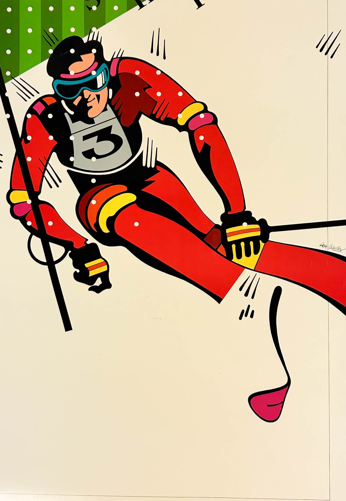 Don Weller Western Airlines Ski Travel 70's Poster (1 of 4)