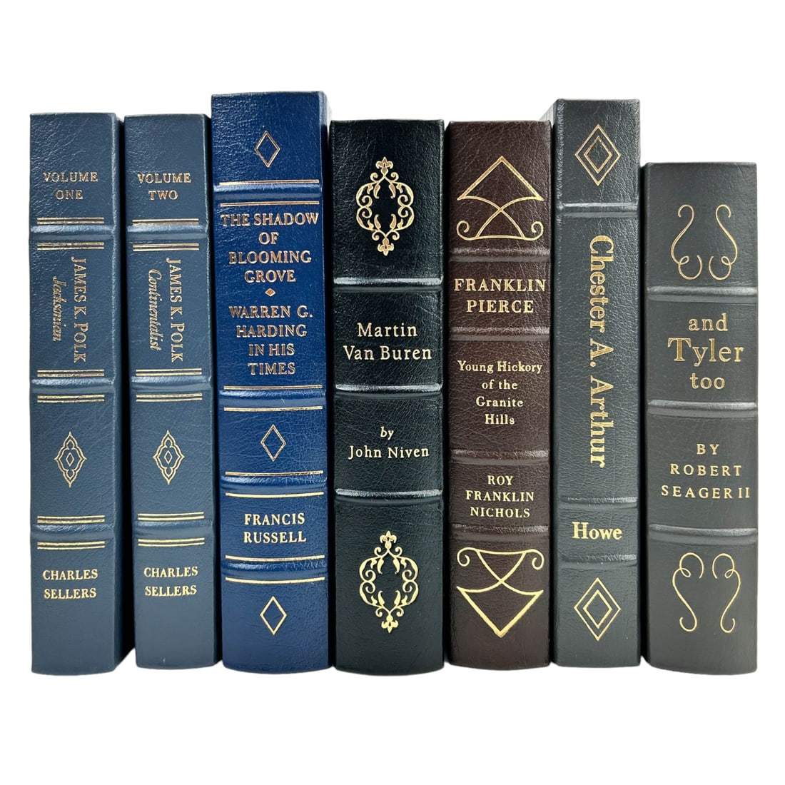 Pierce Van Buren Polk Tyler Leather Bound Book LOT (1 of 15)
