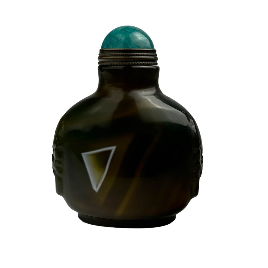 Carved Agate Geometric Foo Dog Snuff Bottle (1 of 5)