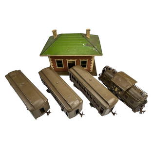 Lionel Toy Train Car House Bridge Track ESTATE LOT: Estate collection lot of railway railroad toy train memorabilia from Lionel. Includes 2 x Pullman Cars #337, 1 x Observation Car #338, 1 x Steam Engine, 1 x Waiting Room with roof top, 1 x Bridge, 1 x