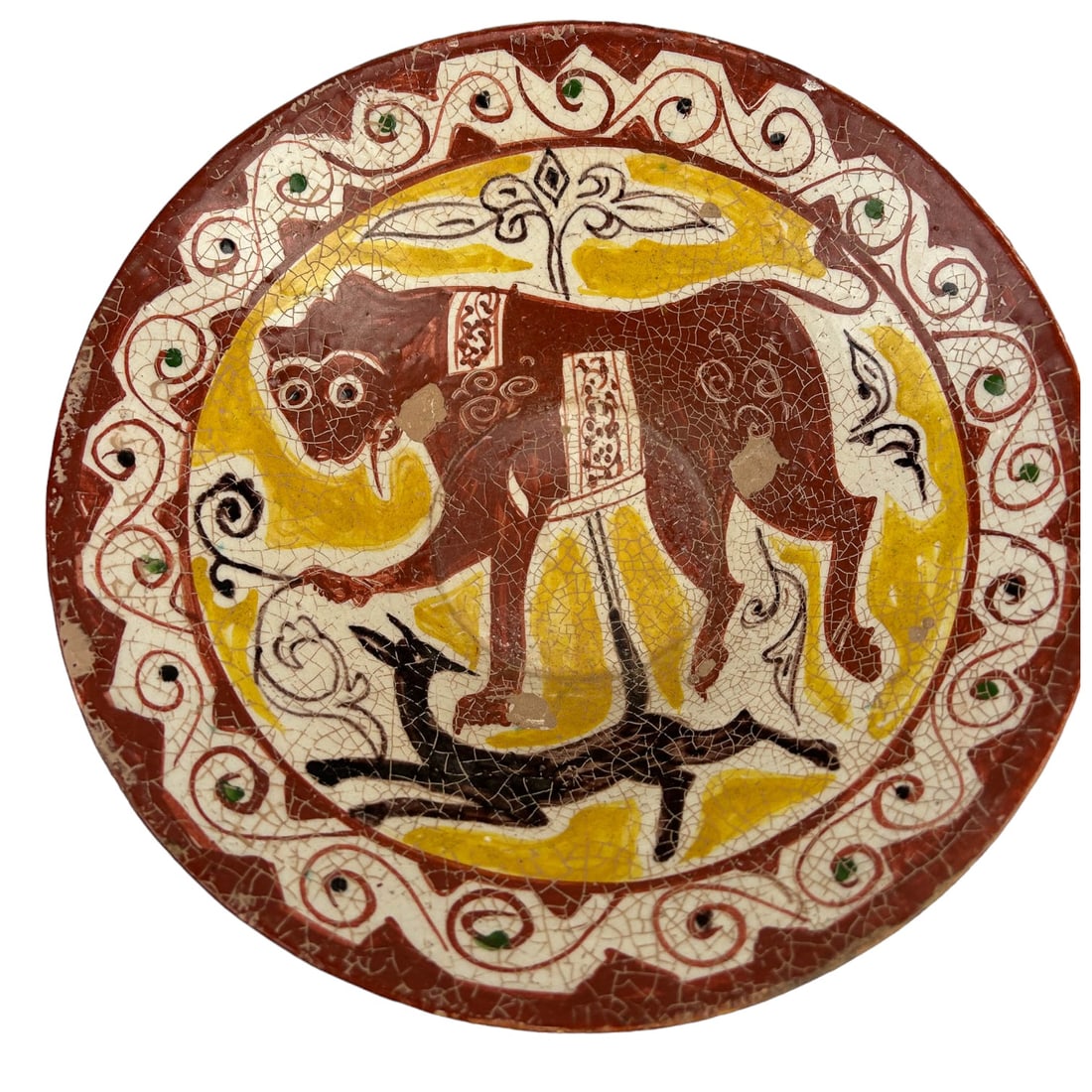 Ancient Islamic Ceramic Wildlife Polychrome Bowl (1 of 7)