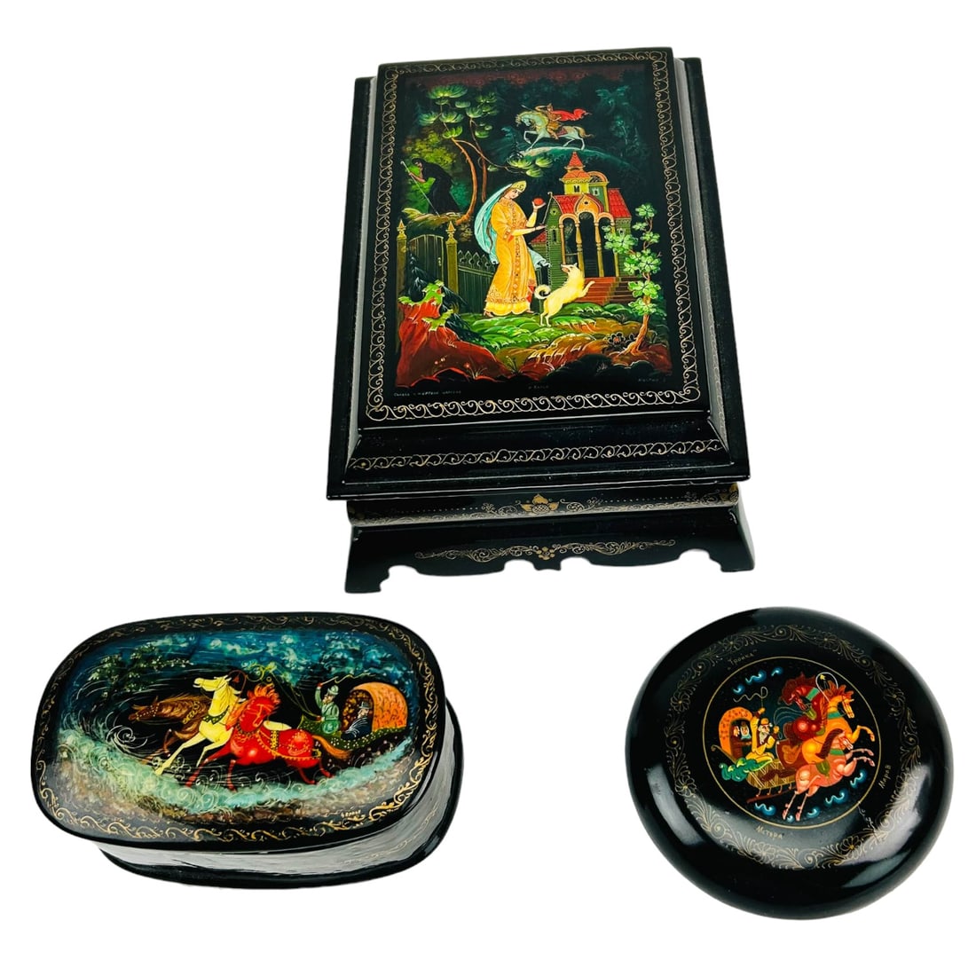 Russian Folklore Fairy Tale Jewelry Ring Box LOT (1 of 6)