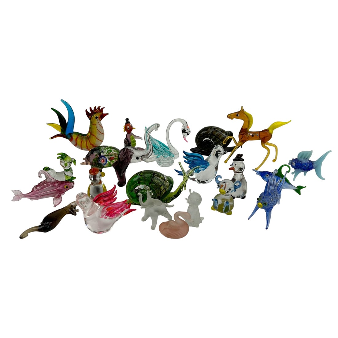 Murano Figural & Animal Glass Figurines 21pc LOT (1 of 7)