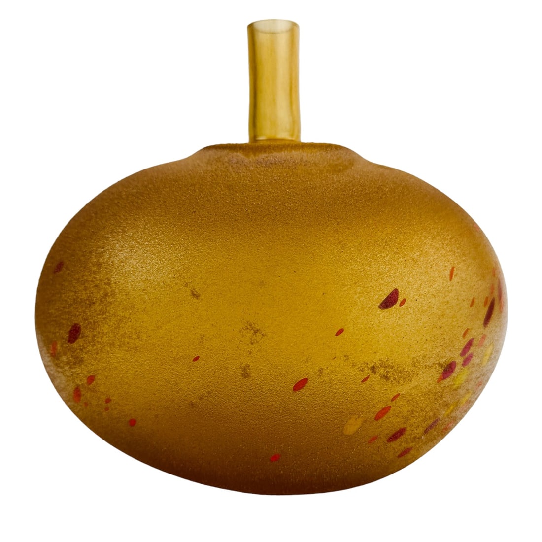 Kosta Boda Bertil Vallien Chicko Amber Glass Vase (1 of 5)